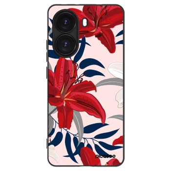 Picasee silikonski črni ovitek za Xiaomi Poco X7 Pro 5G - Red Lily