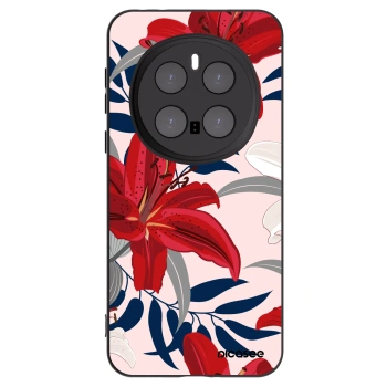 Picasee silikonski črni ovitek za Honor Magic7 Pro 5G - Red Lily