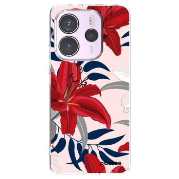 Picasee silikonski prozorni ovitek za Xiaomi Redmi Note 14 4G - Red Lily