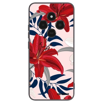 Picasee silikonski črni ovitek za Xiaomi Poco C75 - Red Lily
