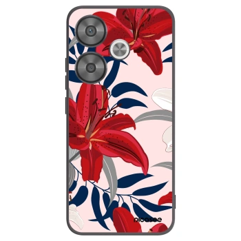 Picasee silikonski črni ovitek za Xiaomi Poco F6 - Red Lily