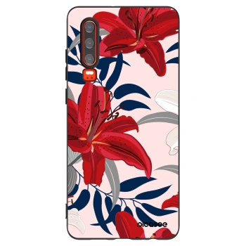 Picasee silikonski črni ovitek za Huawei P30 - Red Lily