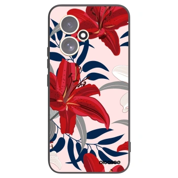 Picasee silikonski črni ovitek za Honor 400 5G - Red Lily