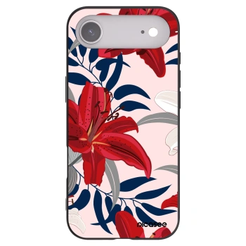 Picasee silikonski črni ovitek za Apple iPhone Air - Red Lily