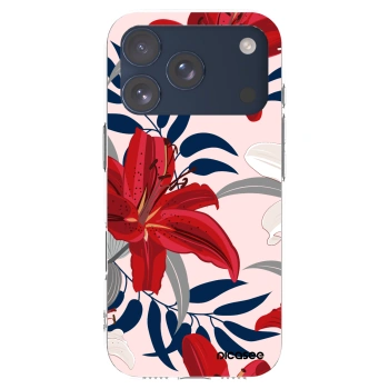 Picasee silikonski prozorni ovitek za Apple iPhone 17 Pro - Red Lily