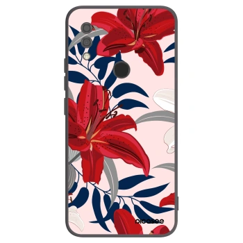 Picasee silikonski črni ovitek za Xiaomi Redmi 7 - Red Lily