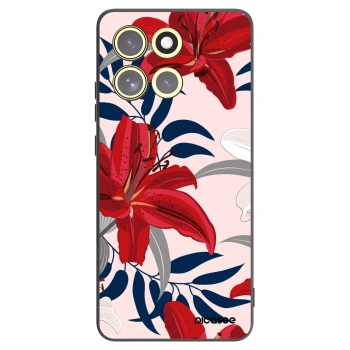 Picasee silikonski črni ovitek za Motorola Moto G86 5G - Red Lily
