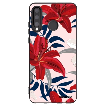 Picasee silikonski črni ovitek za Huawei P30 Lite - Red Lily