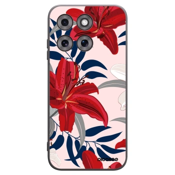 Picasee silikonski črni ovitek za Motorola Moto G77 - Red Lily