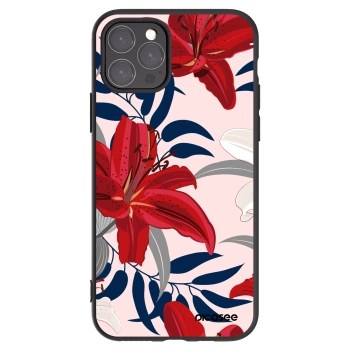 Picasee silikonski črni ovitek za Apple iPhone 11 Pro - Red Lily
