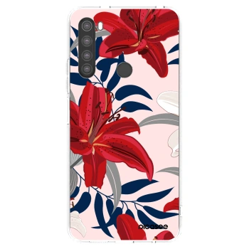 Picasee silikonski prozorni ovitek za Xiaomi Redmi Note 8 - Red Lily