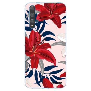 Picasee silikonski prozorni ovitek za Huawei Nova 5T - Red Lily