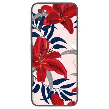 Picasee silikonski črni ovitek za Samsung Galaxy S20 G980F - Red Lily