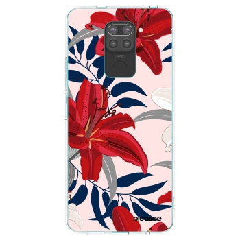 Picasee silikonski črni ovitek za Xiaomi Redmi Note 9 - Red Lily