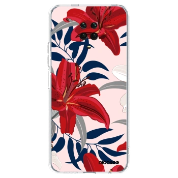Picasee silikonski prozorni ovitek za Xiaomi Redmi Note 9S - Red Lily