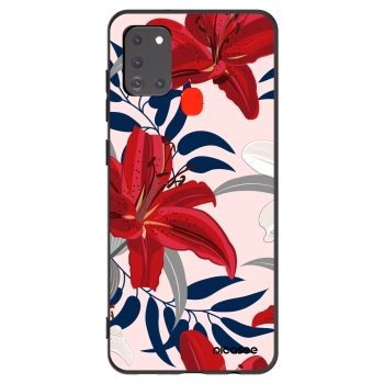 Picasee silikonski črni ovitek za Samsung Galaxy A21s - Red Lily