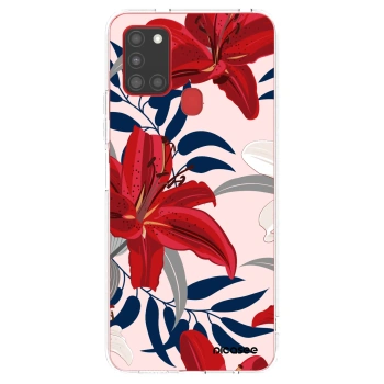 Picasee silikonski prozorni ovitek za Samsung Galaxy A21s - Red Lily
