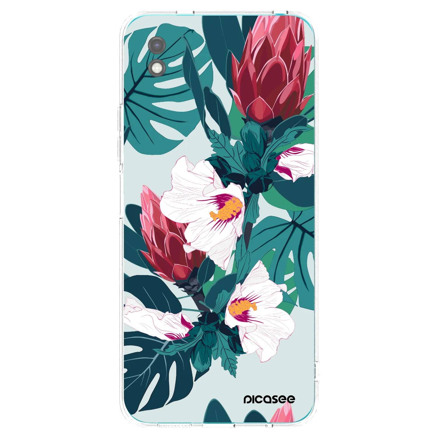 Picasee silikonski črni ovitek za Xiaomi Redmi 9A - Rhododendron