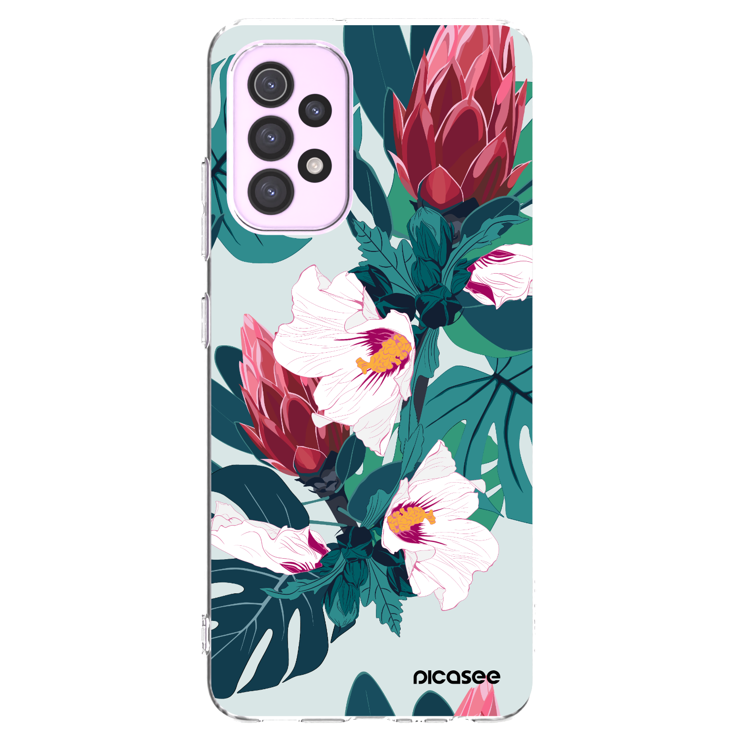 Picasee silikonski prozorni ovitek za Samsung Galaxy A32 5G A326B - Rhododendron