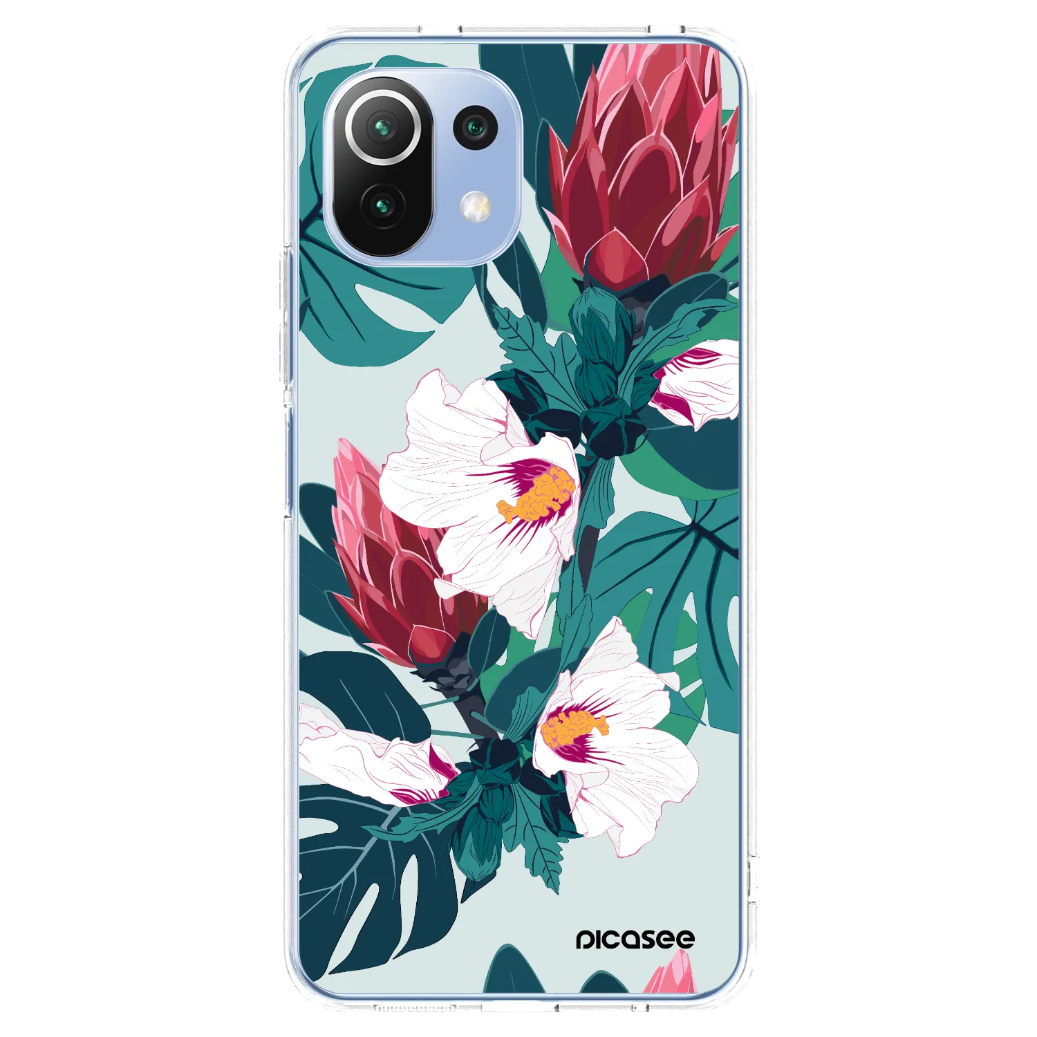 Picasee silikonski prozorni ovitek za Xiaomi Mi 11 Lite - Rhododendron