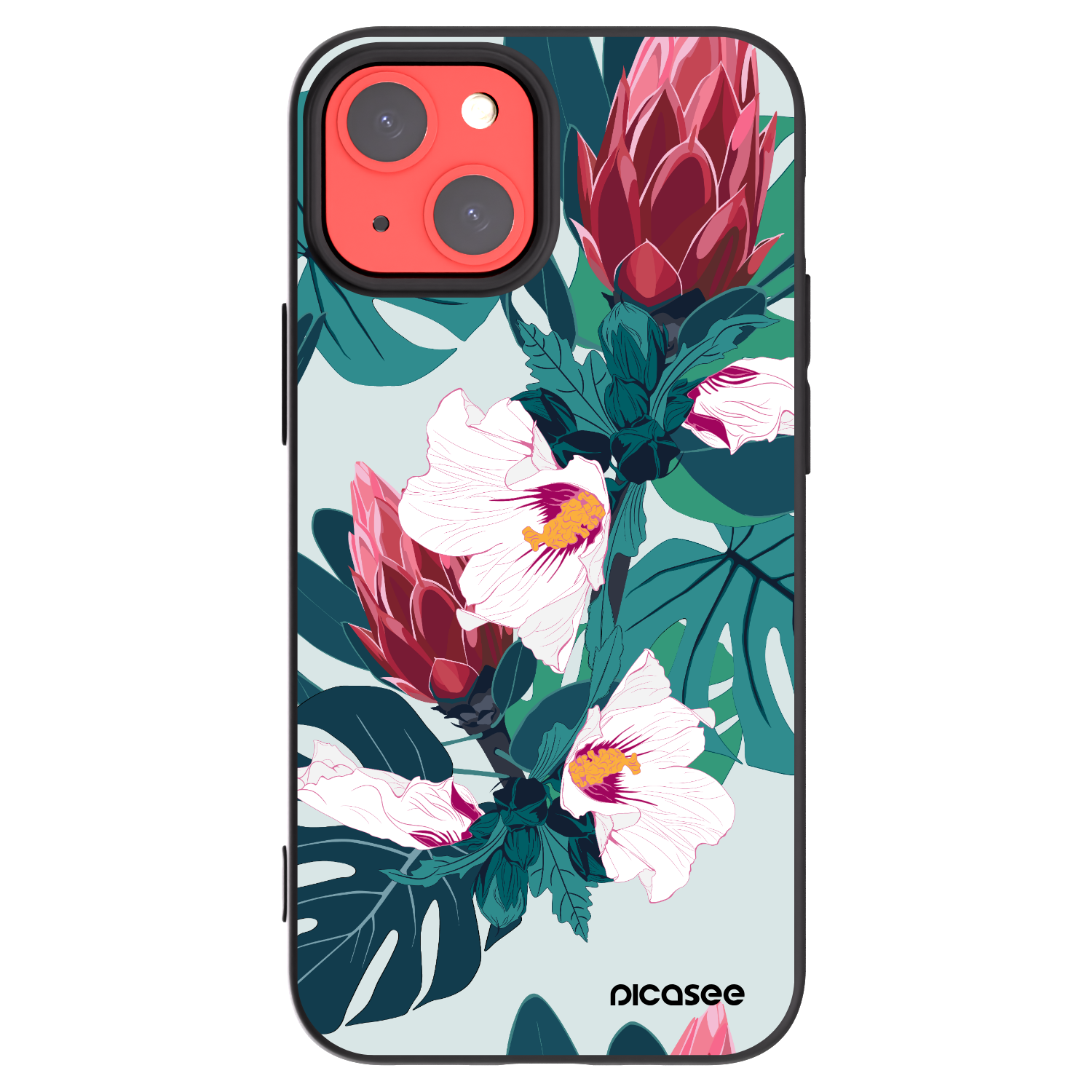 Picasee silikonski črni ovitek za Apple iPhone 13 mini - Rhododendron