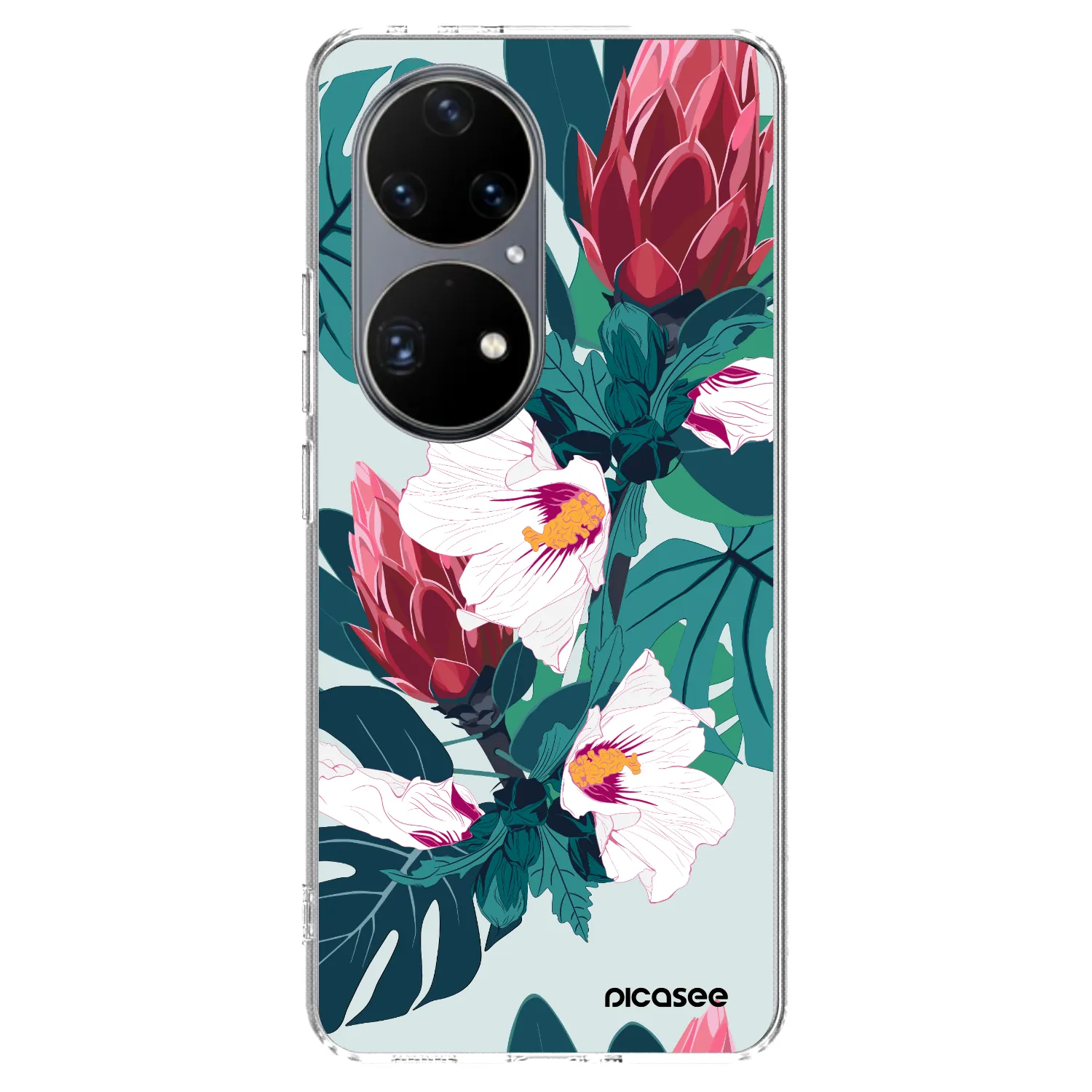 Picasee silikonski prozorni ovitek za Huawei P50 - Rhododendron
