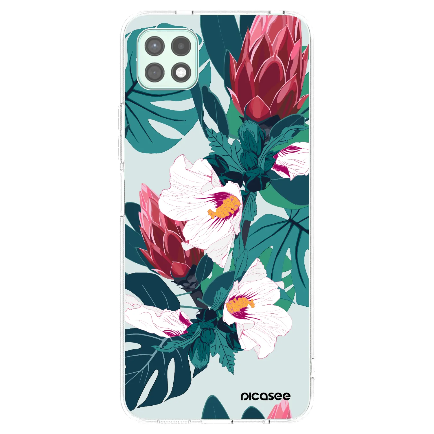 Picasee silikonski prozorni ovitek za Samsung Galaxy A22 A226B 5G - Rhododendron