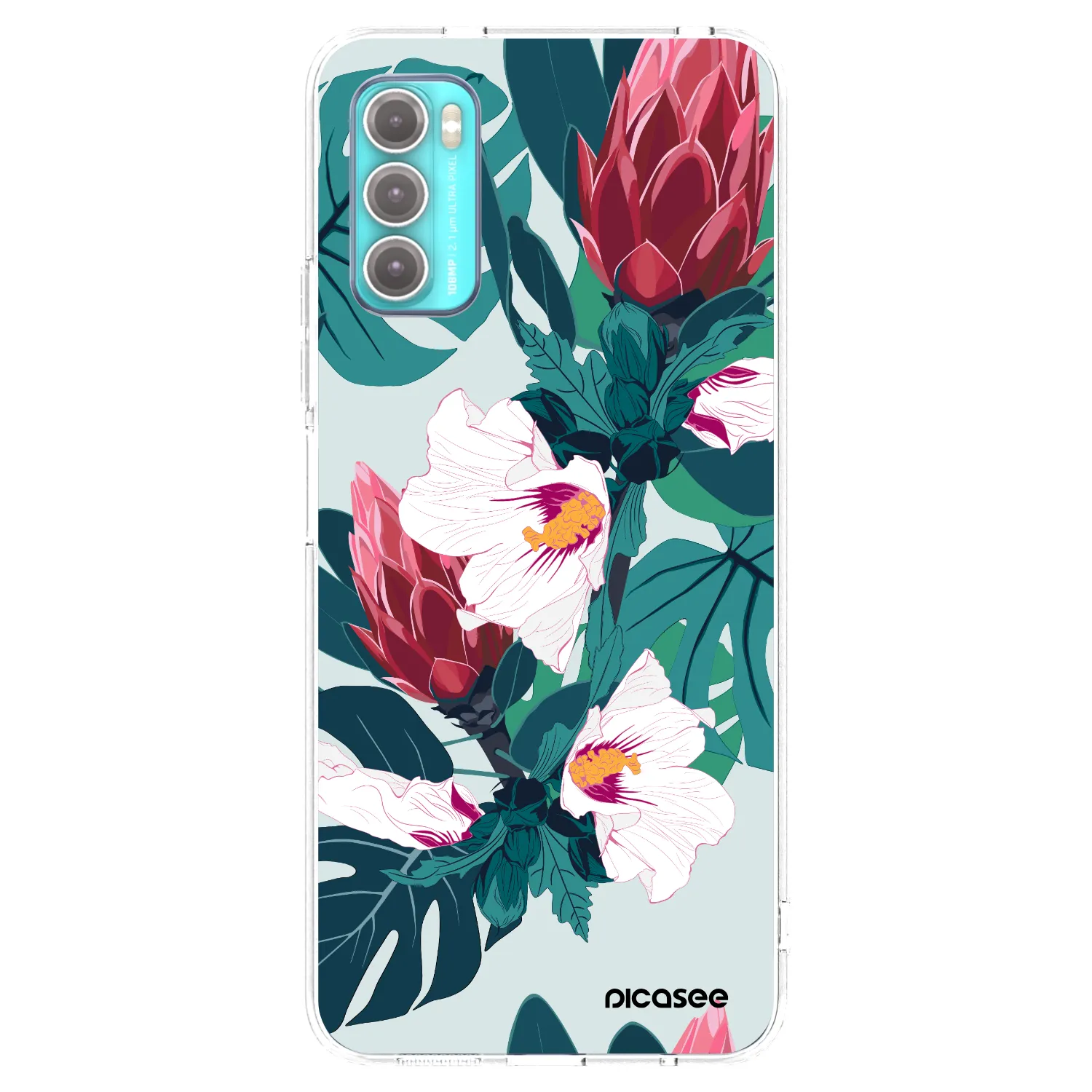 Picasee silikonski prozorni ovitek za Motorola Moto G60 - Rhododendron
