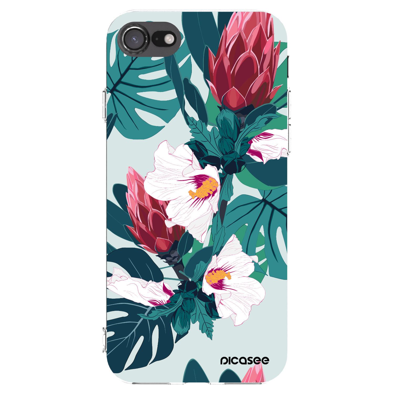 Picasee silikonski prozorni ovitek za Apple iPhone SE 2022 - Rhododendron