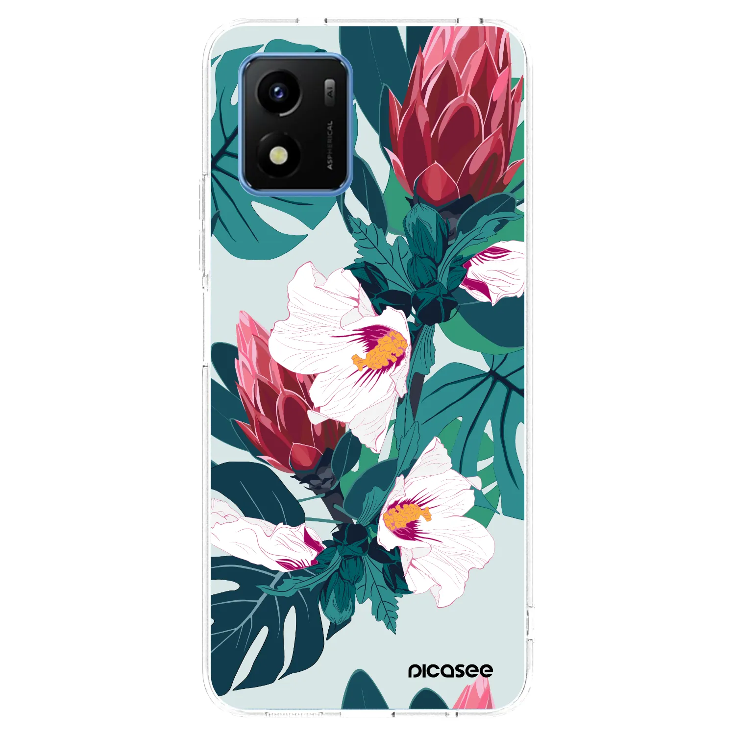 Picasee silikonski prozorni ovitek za Vivo Y01 - Rhododendron