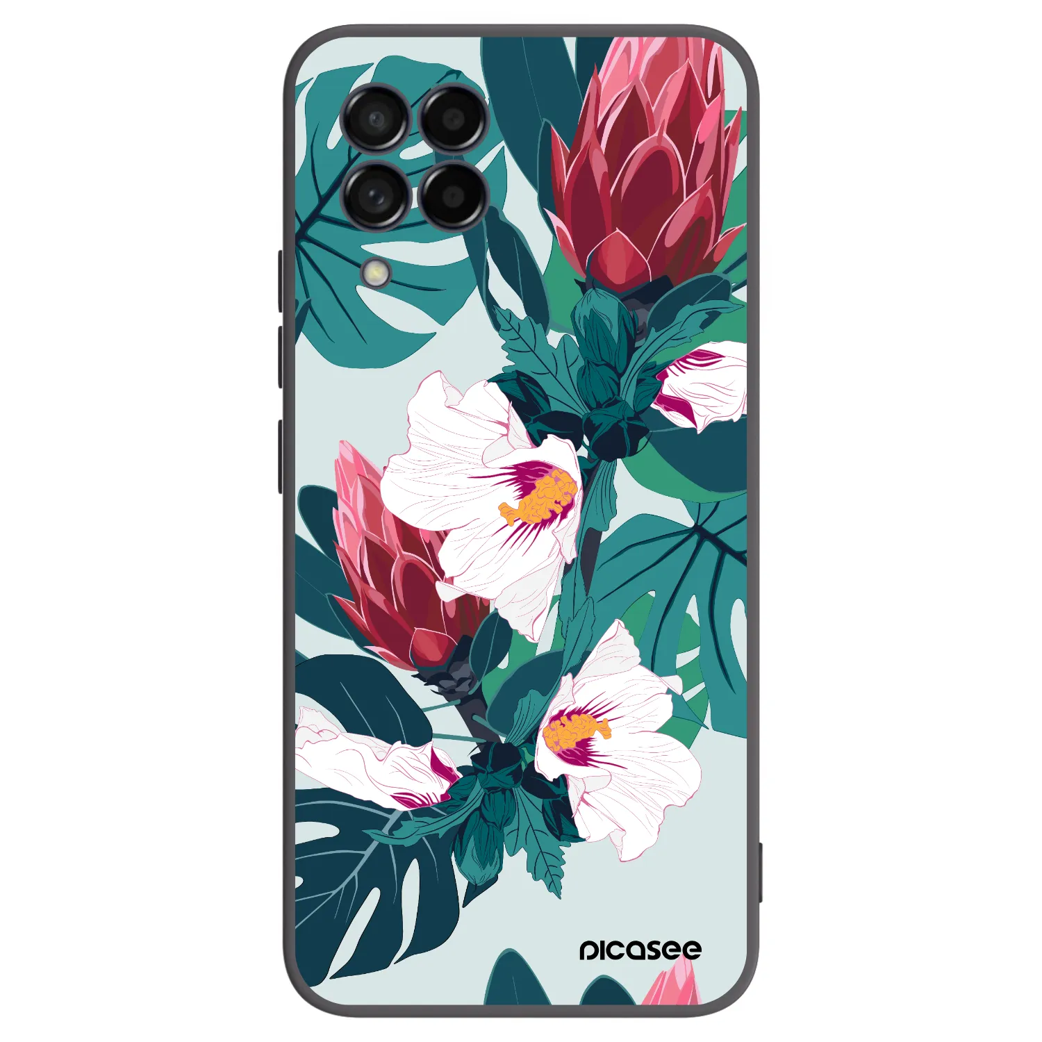 Picasee silikonski črni ovitek za Samsung Galaxy M53 5G - Rhododendron