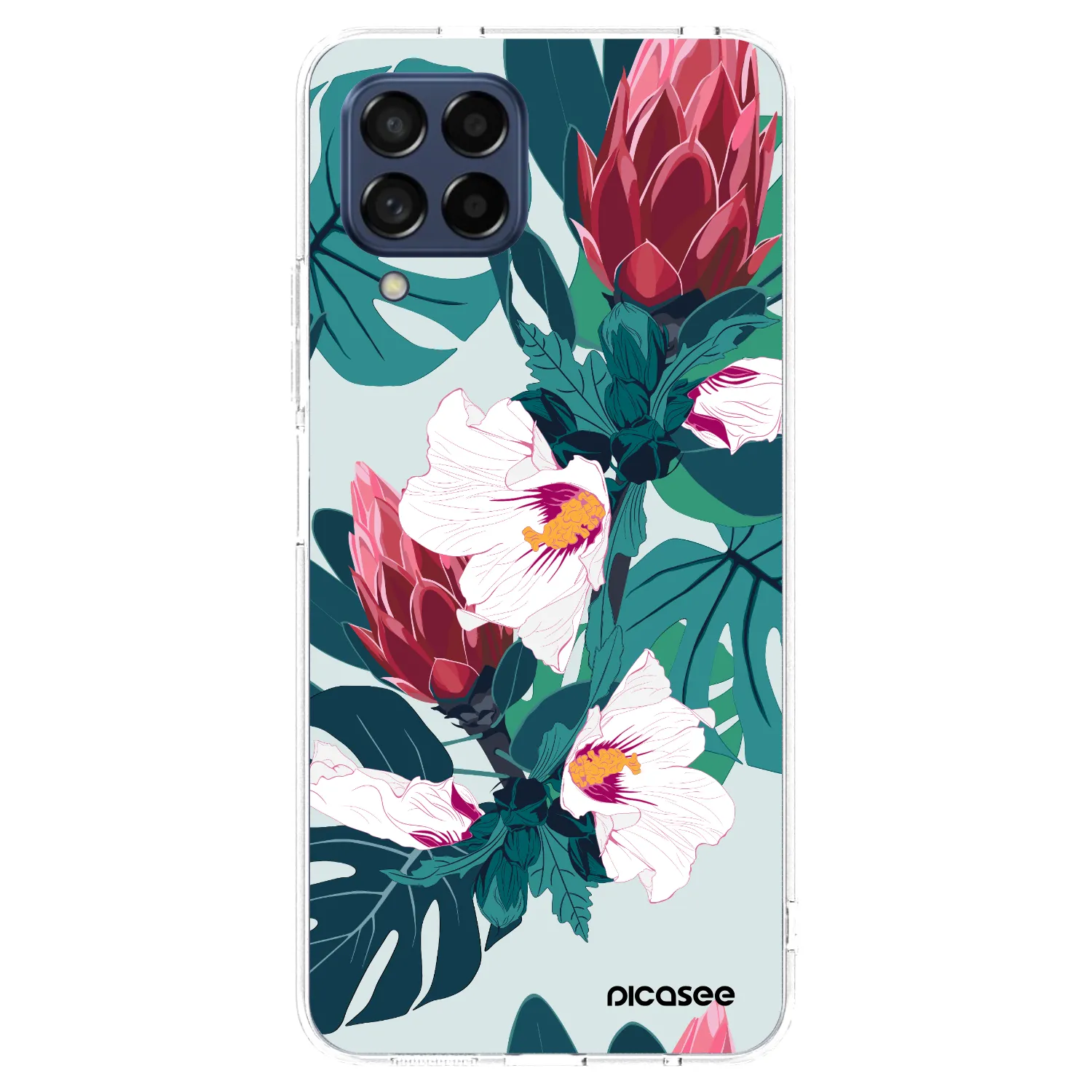 Picasee silikonski prozorni ovitek za Samsung Galaxy M53 5G - Rhododendron