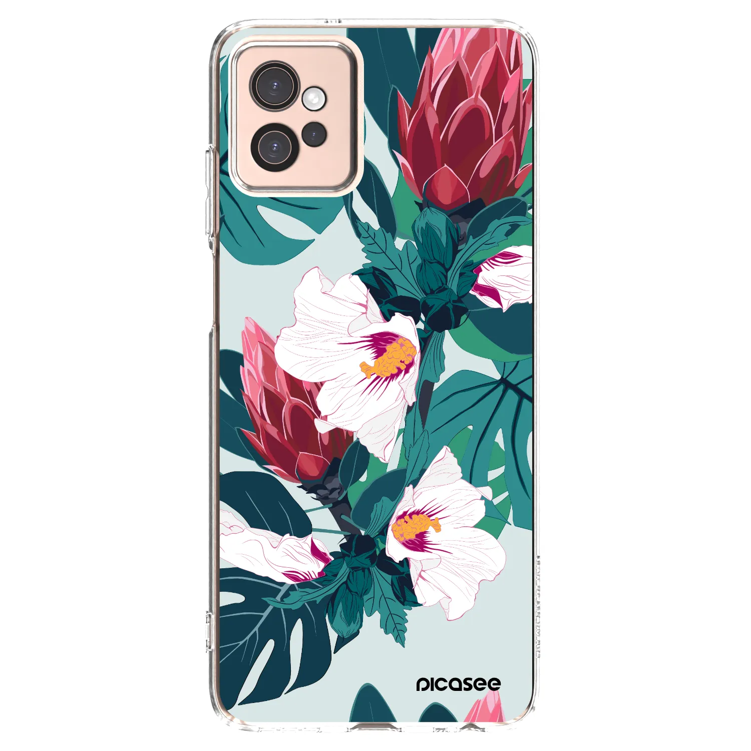 Picasee silikonski prozorni ovitek za Motorola Moto G32 - Rhododendron