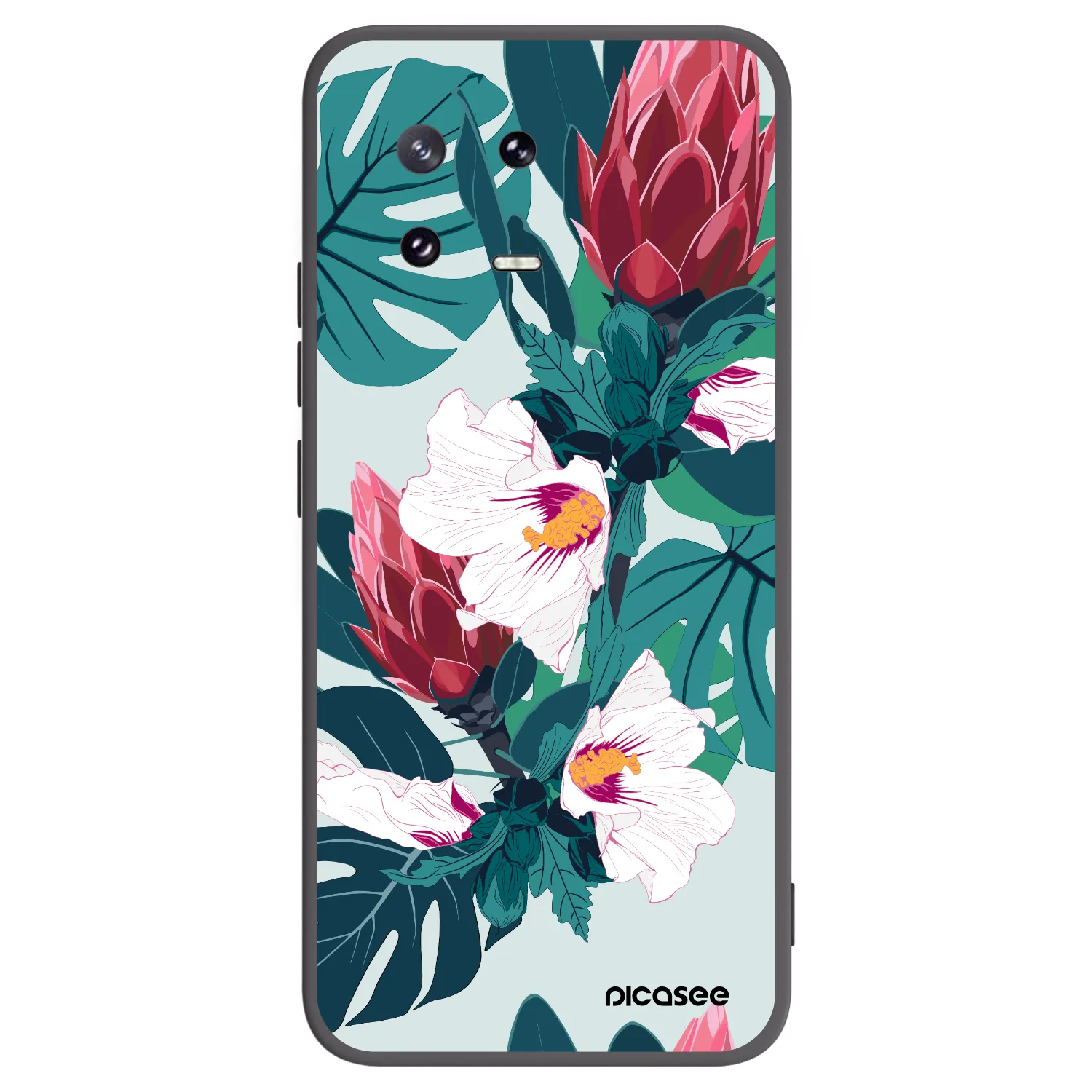 Picasee silikonski črni ovitek za Xiaomi 13 Pro - Rhododendron