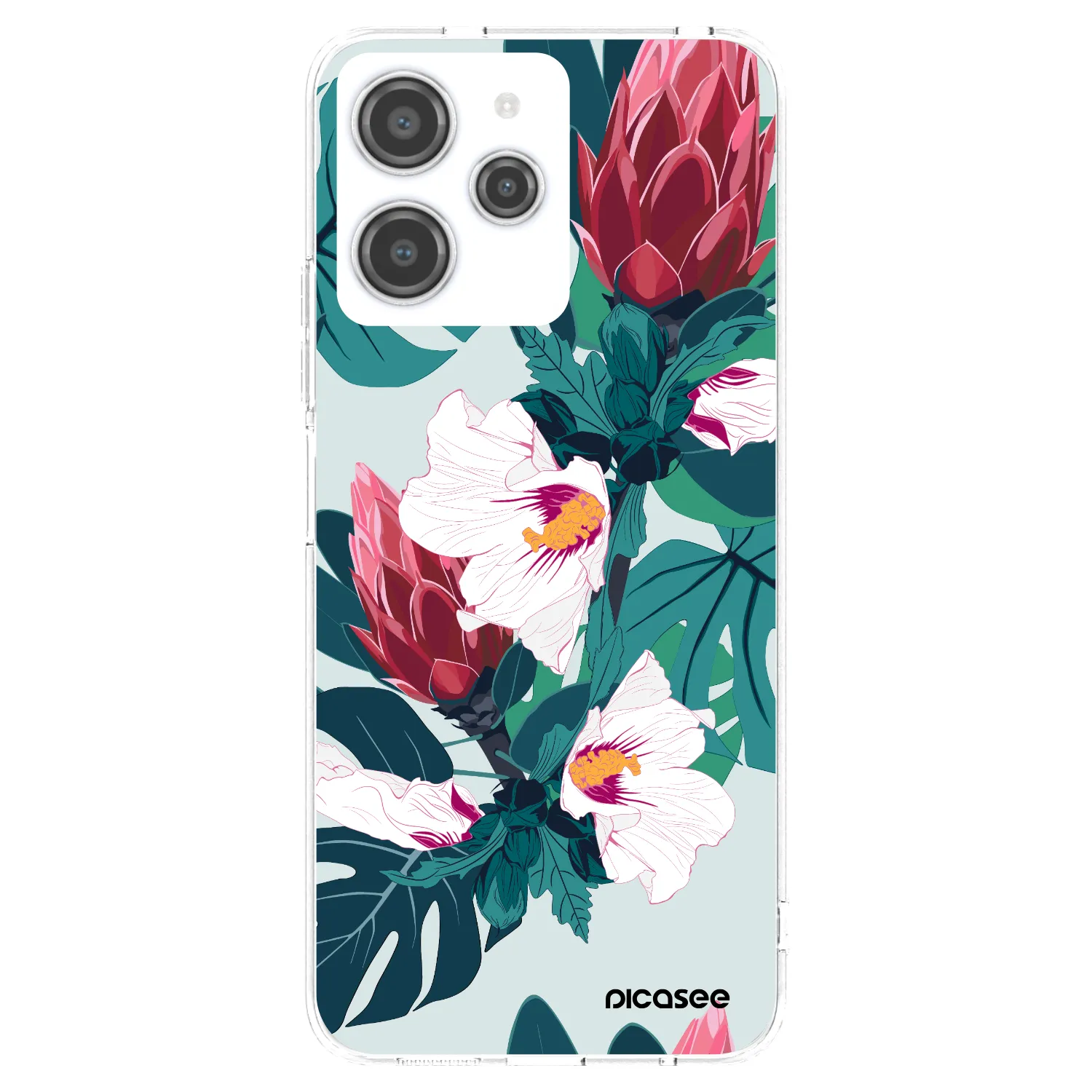 Picasee silikonski prozorni ovitek za Xiaomi Redmi 12 4G - Rhododendron