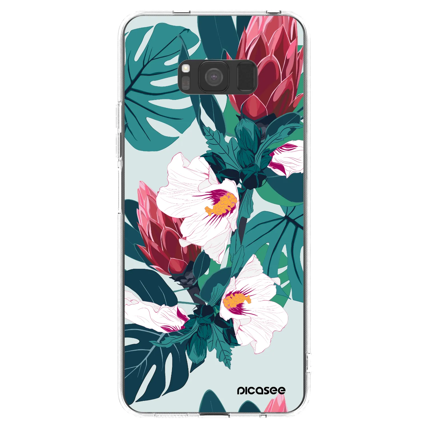 Picasee silikonski prozorni ovitek za Samsung Galaxy S8 G950F - Rhododendron