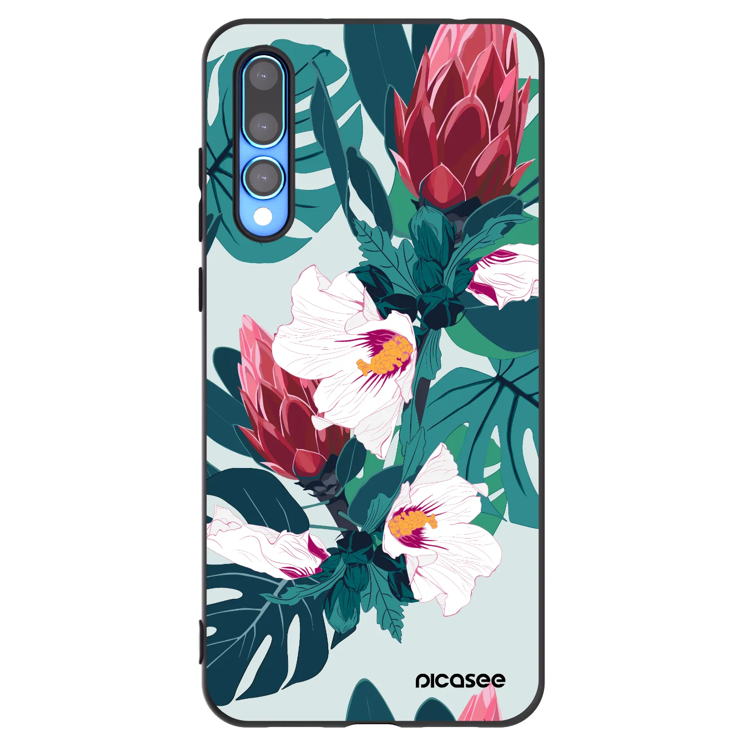 Picasee silikonski črni ovitek za Huawei P20 Pro - Rhododendron