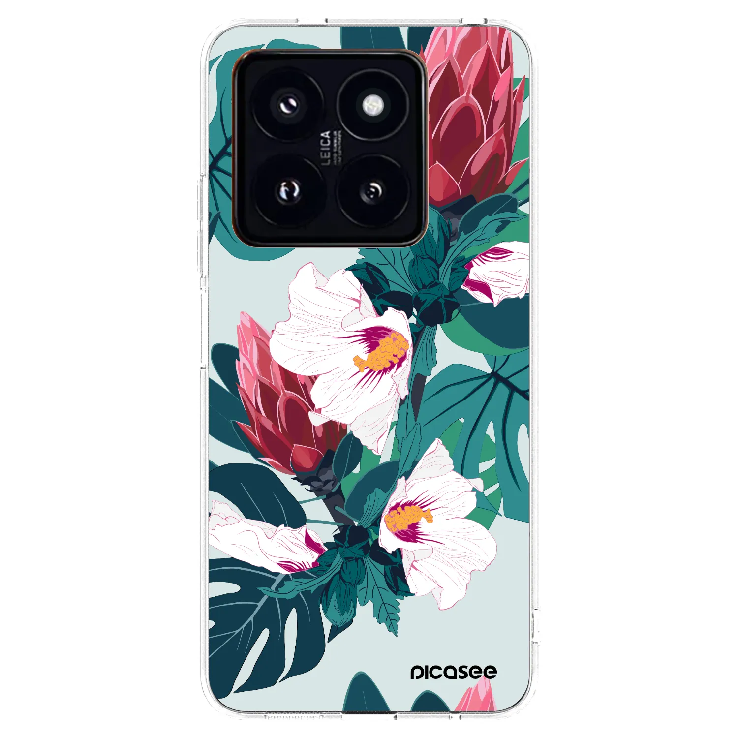 Picasee silikonski prozorni ovitek za Xiaomi 14 Pro - Rhododendron