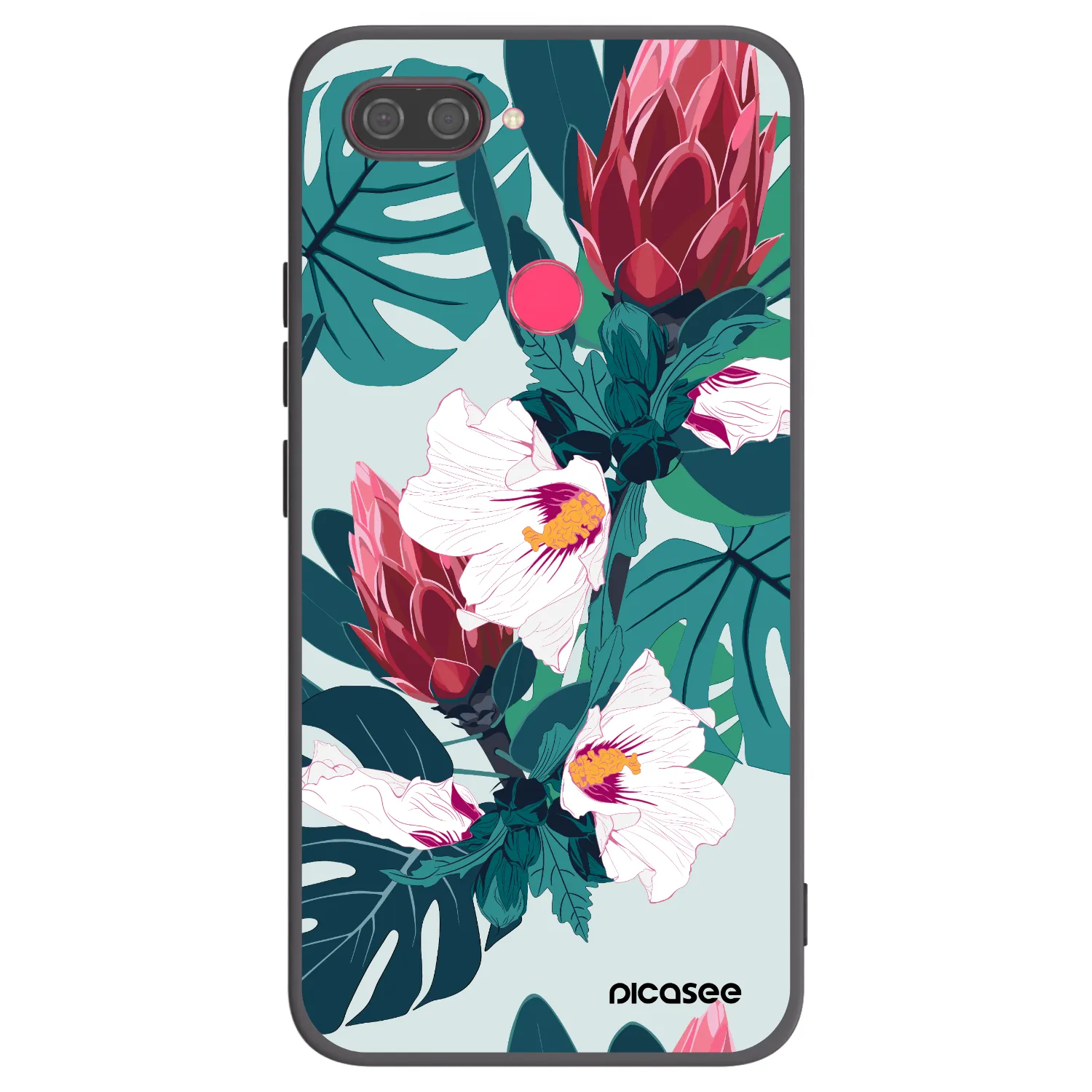 Picasee silikonski črni ovitek za Xiaomi Mi 8 Lite - Rhododendron