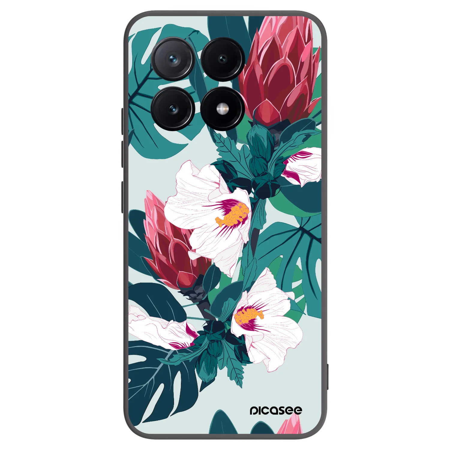 Picasee silikonski črni ovitek za Xiaomi Poco X6 Pro - Rhododendron