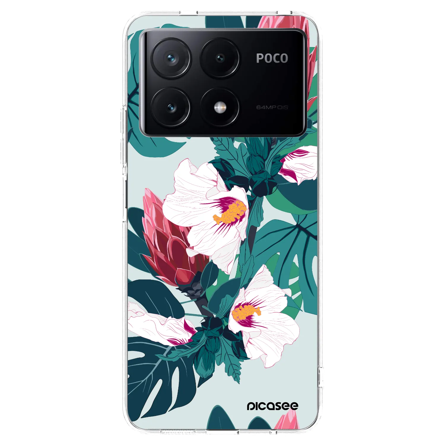 Picasee silikonski prozorni ovitek za Xiaomi Poco X6 Pro - Rhododendron