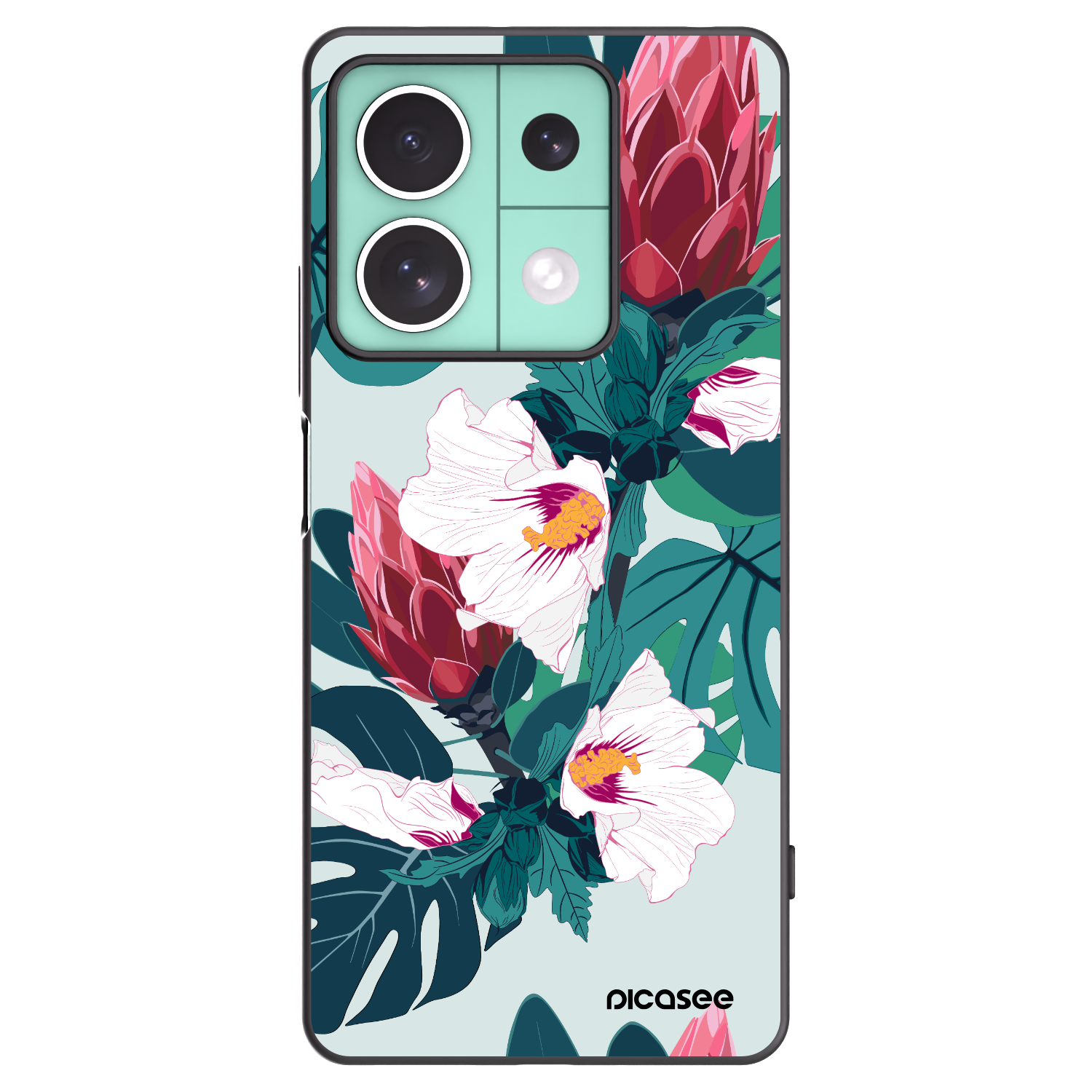 Picasee silikonski črni ovitek za Xiaomi Redmi Note 13 5G - Rhododendron