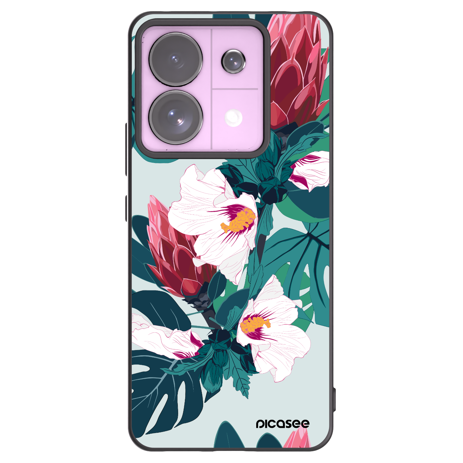 Picasee silikonski črni ovitek za Xiaomi Redmi Note 13 Pro 5G - Rhododendron