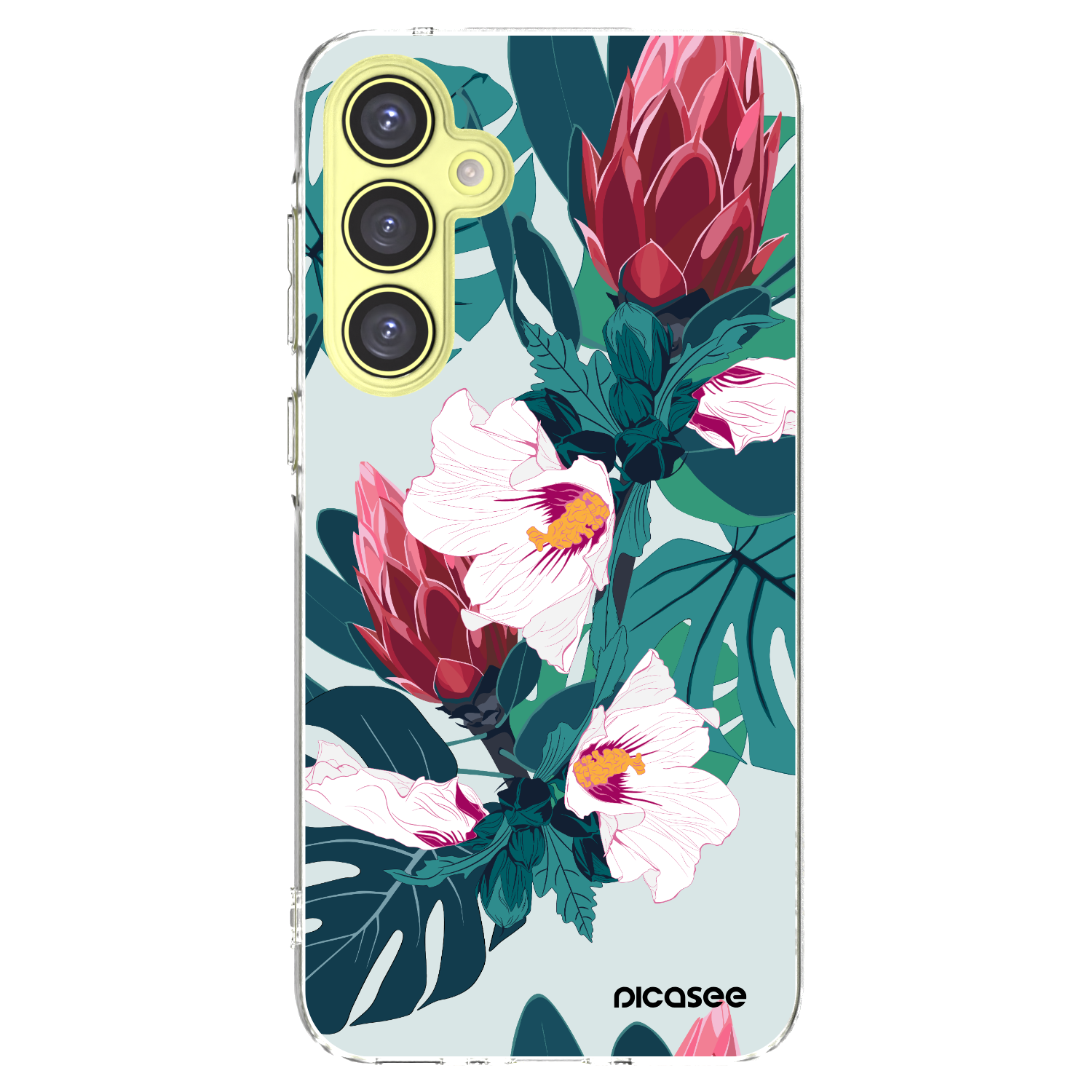 Picasee silikonski prozorni ovitek za Samsung Galaxy A35 5G A356B - Rhododendron