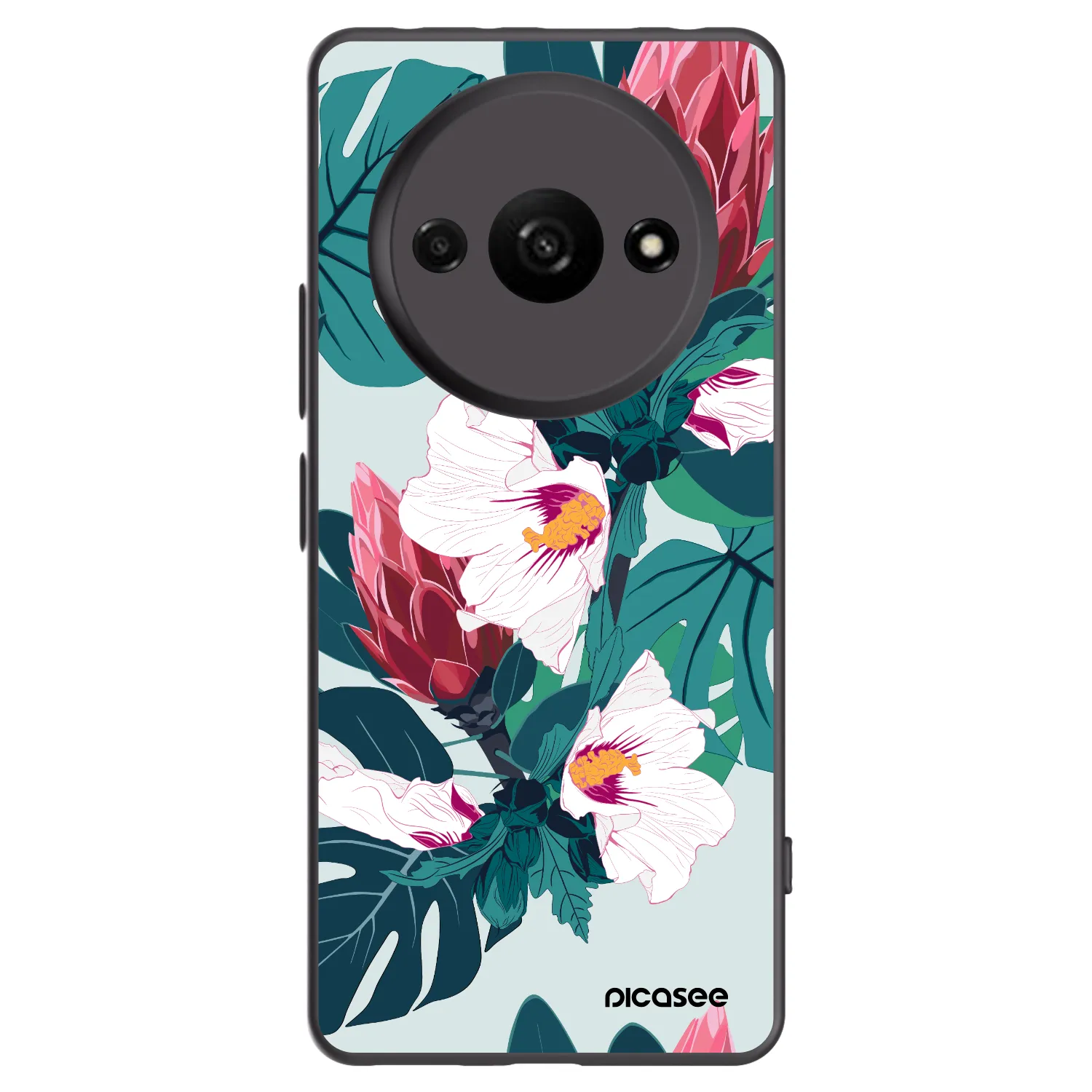 Picasee silikonski črni ovitek za Xiaomi Redmi A3 - Rhododendron