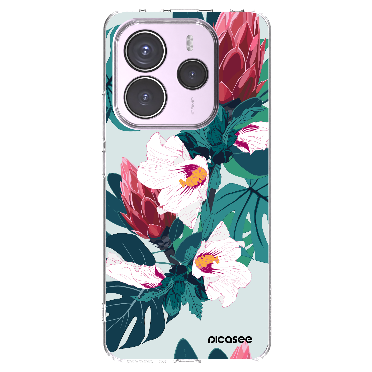 Picasee silikonski prozorni ovitek za Xiaomi Redmi Note 14 5G - Rhododendron