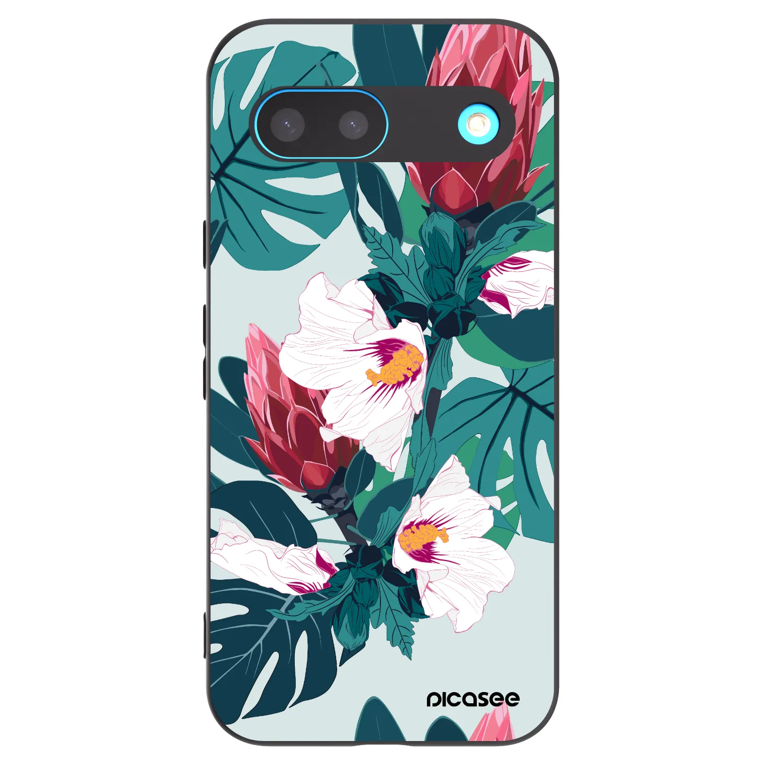 Picasee silikonski črni ovitek za Google Pixel 8 - Rhododendron