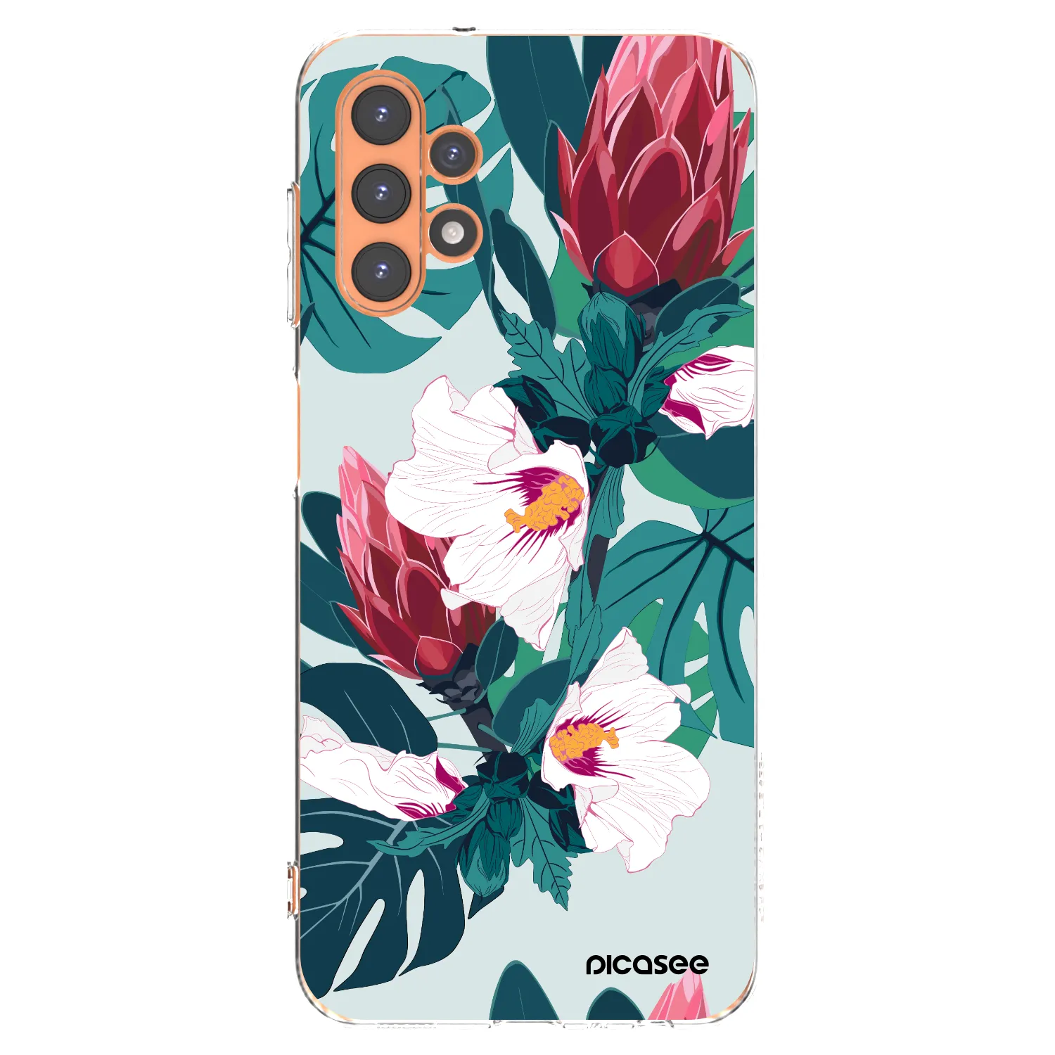 Picasee silikonski prozorni ovitek za Samsung Galaxy A13 5G - Rhododendron
