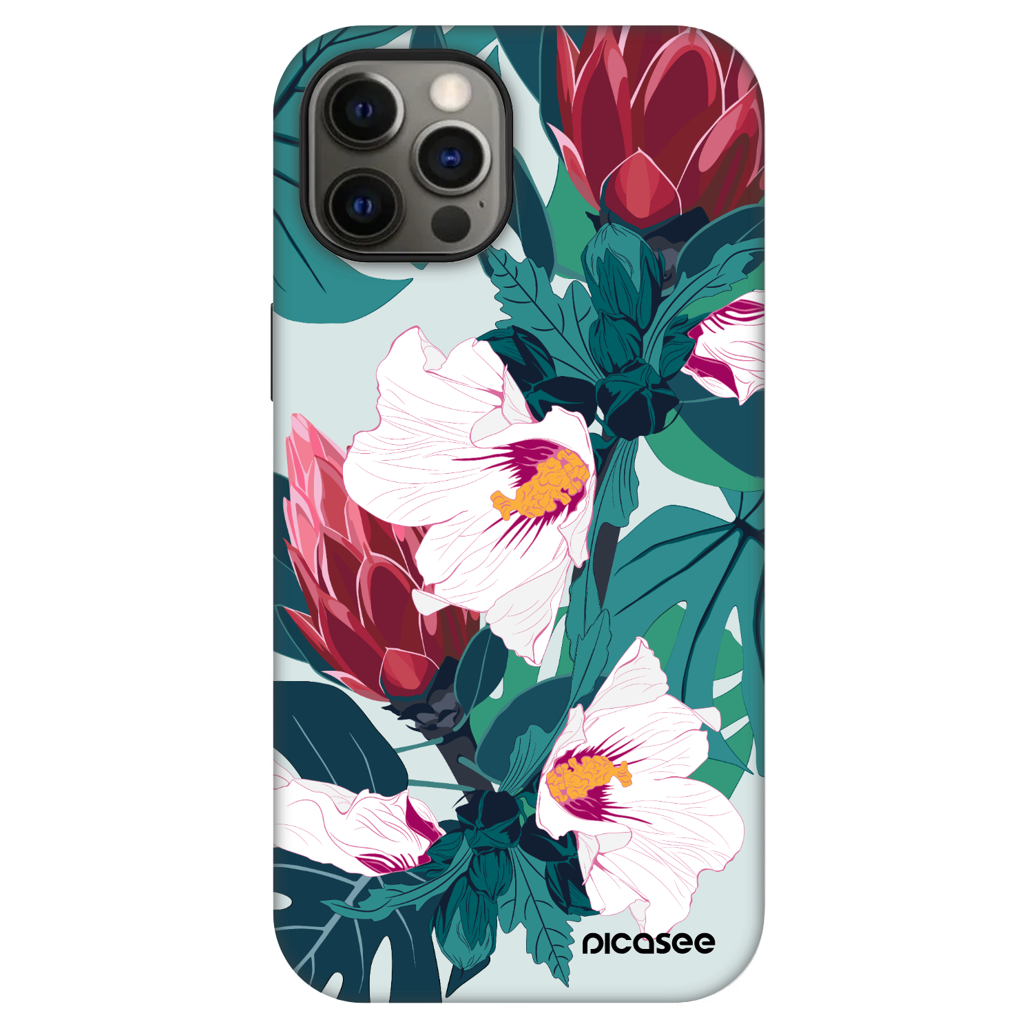 Picasee Fashion Case MagSafe za Apple iPhone 12 - Rhododendron