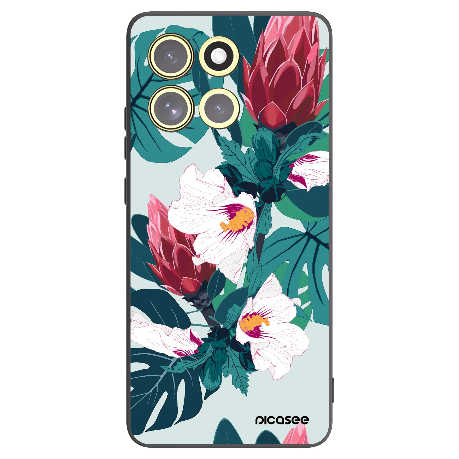 Picasee silikonski črni ovitek za Motorola Moto G86 5G - Rhododendron